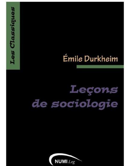 Leçons de sociologie