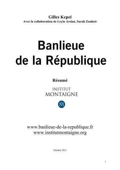 Banlieue de la République