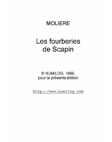 Les fourberies de Scapin