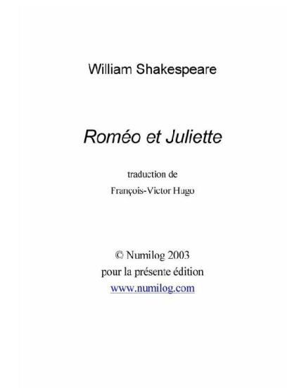 Roméo et Juliette