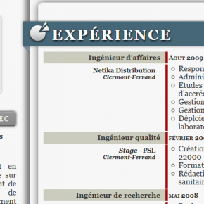 CV - html5 et CSS3